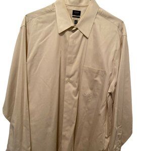 Men's Long Sleeve Dress Shirt Ivory Arrow 18” 34/3